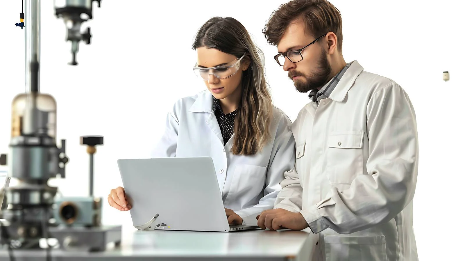 Colleagues at Factory Laptop Meeting — free download from Dotvec