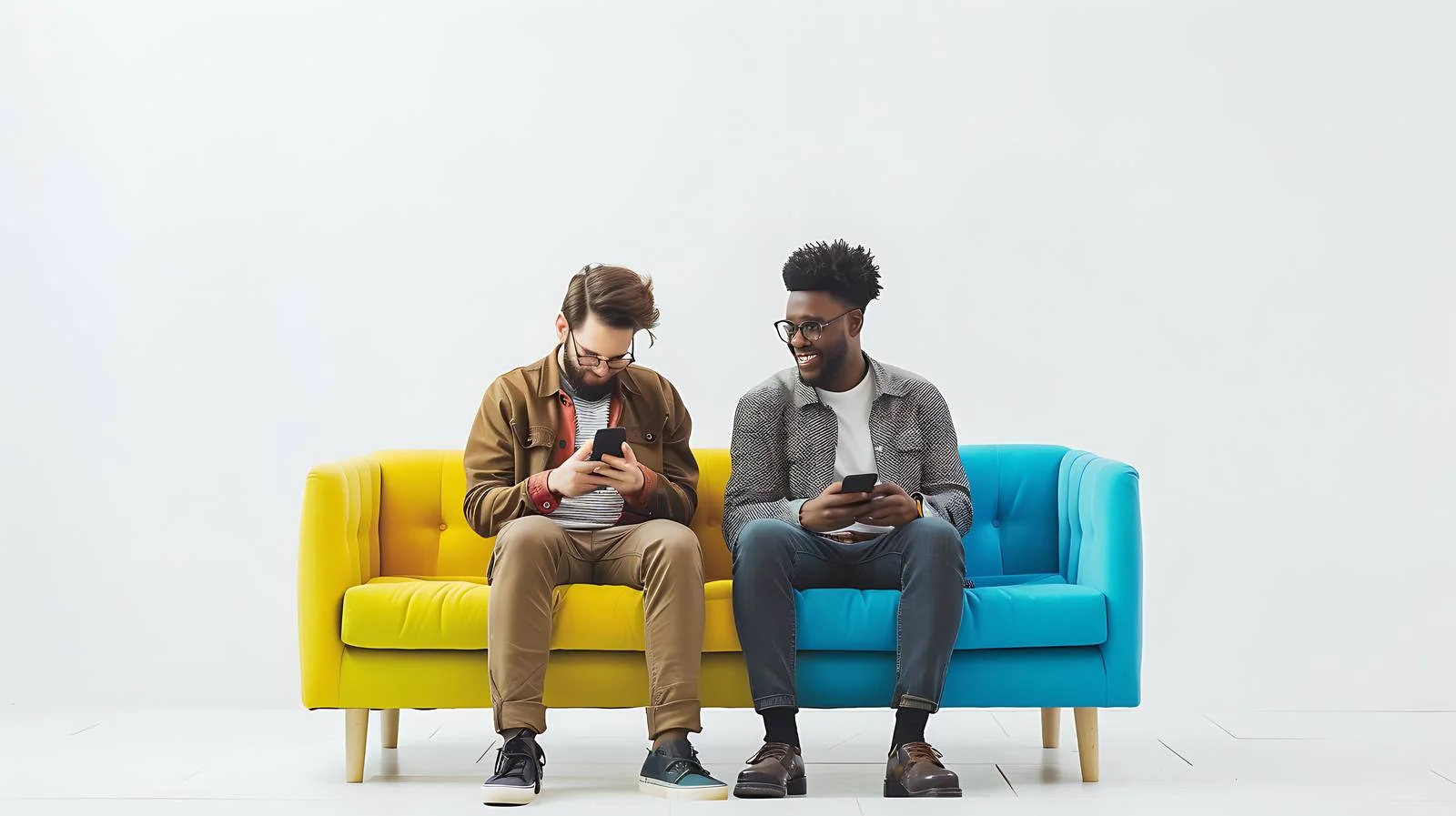 Office Colleagues Using Cell Phone — free download from Dotvec