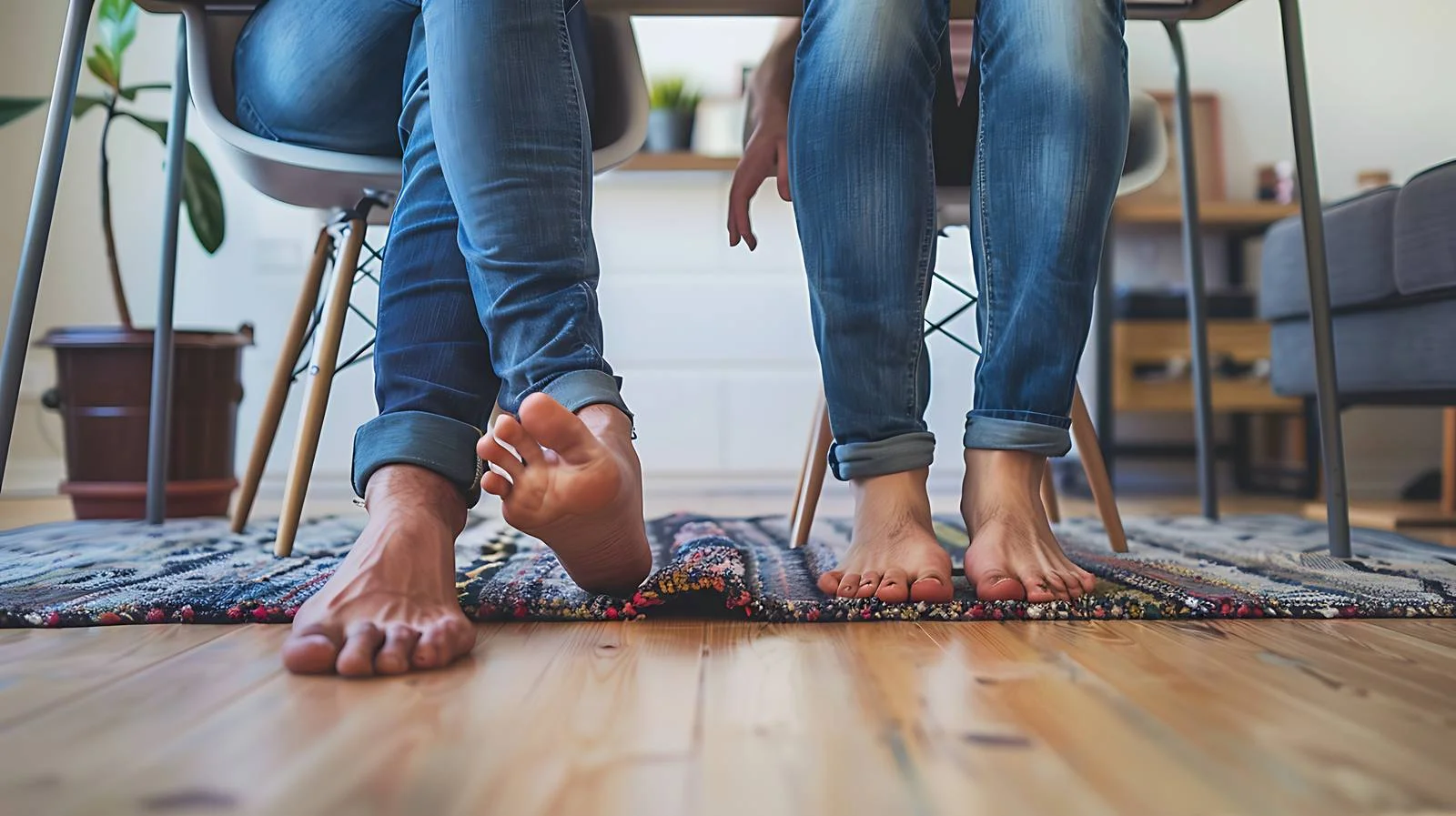 Professional colleagues relaxing at desk in office — free download from Dotvec