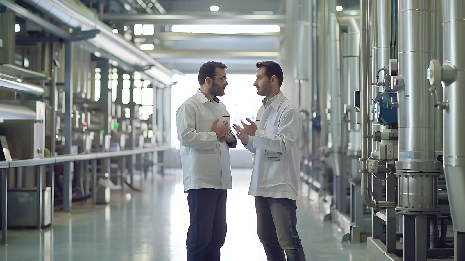 Colleagues Discussion in Industrial Setting — free download from Dotvec