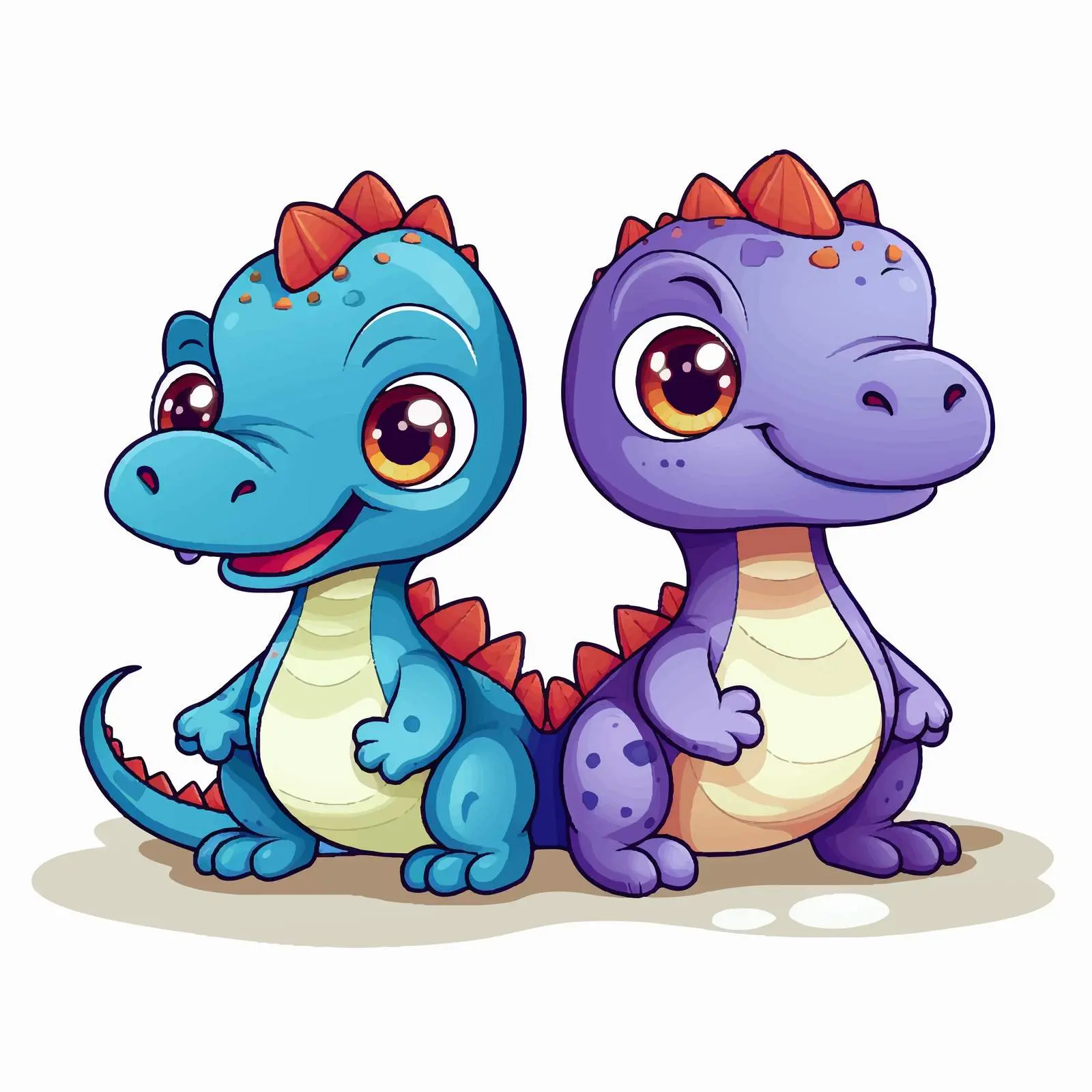 Cute Dinosaurs Vector Illustration — free download from Dotvec
