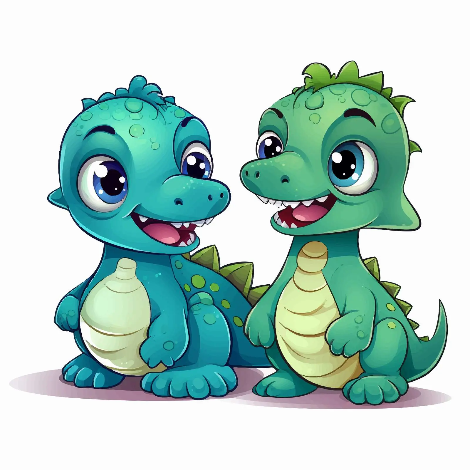 Cute Dinosaurs Vector Illustration — free download from Dotvec