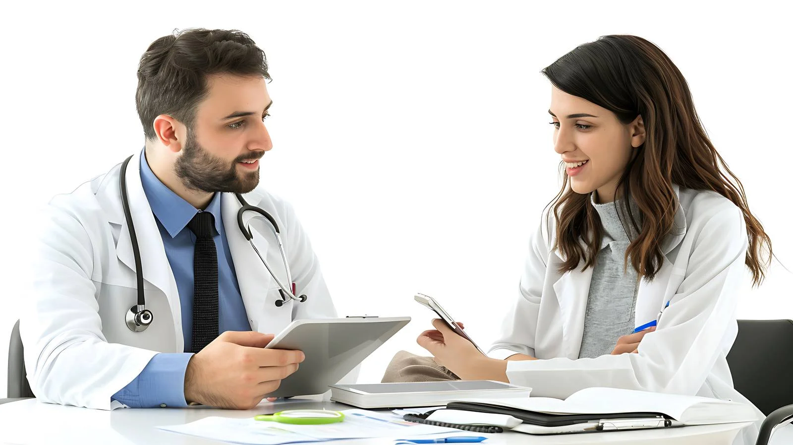 Medical Consultation with Tablet — free download from Dotvec