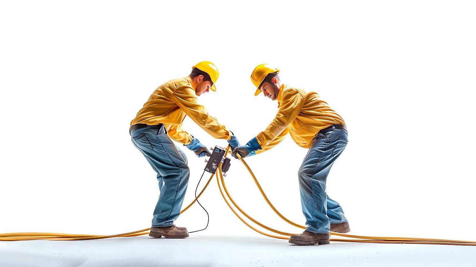 Electricians Installing High-Voltage Equipment — free download from Dotvec