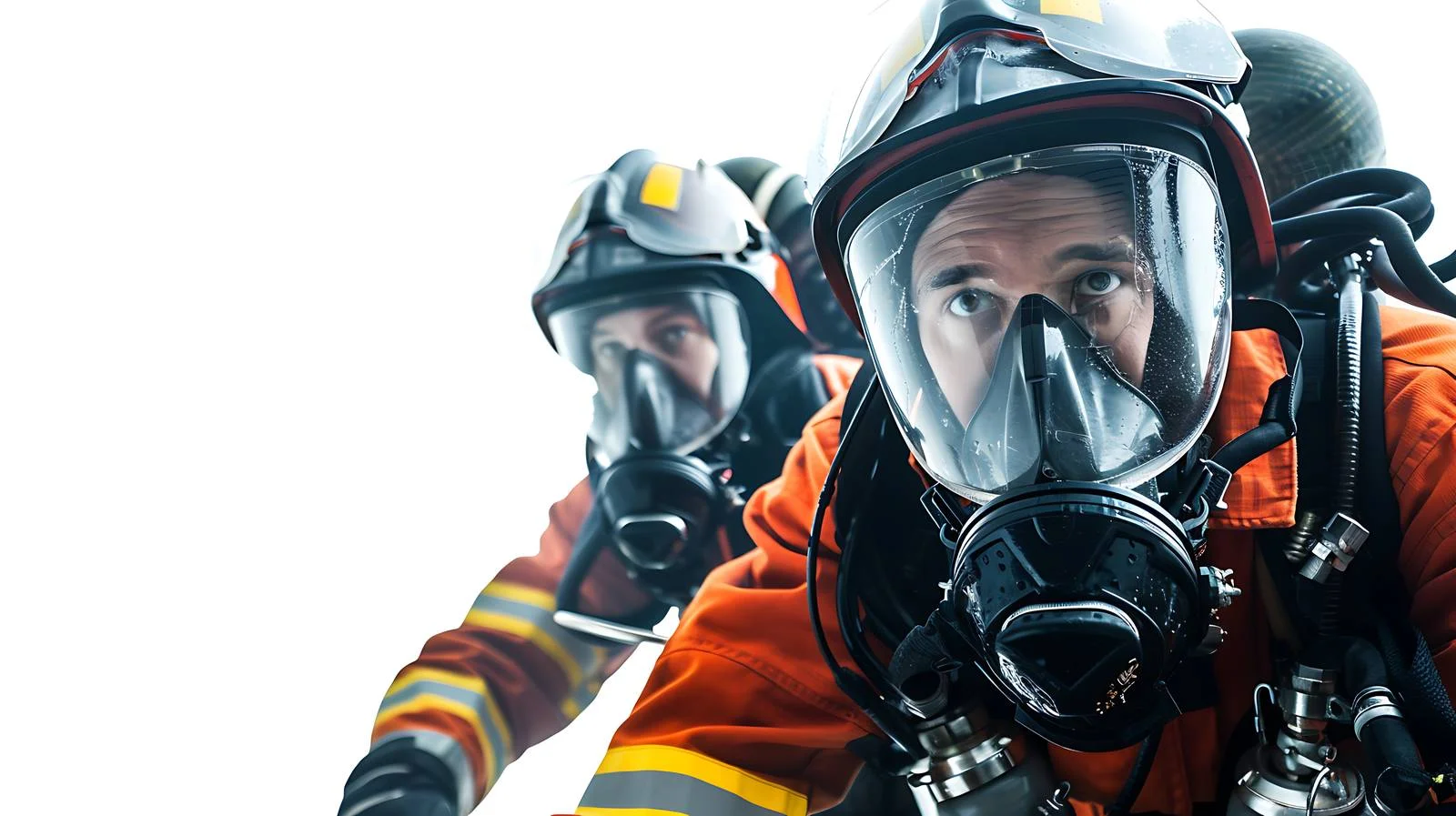 Firefighters Exercising with Respirator and Air Tank — free download from Dotvec