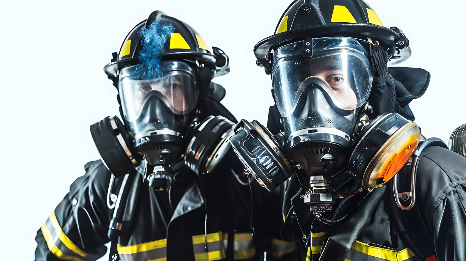 Firefighters with Respirator and Air Tank Exercising — free download from Dotvec