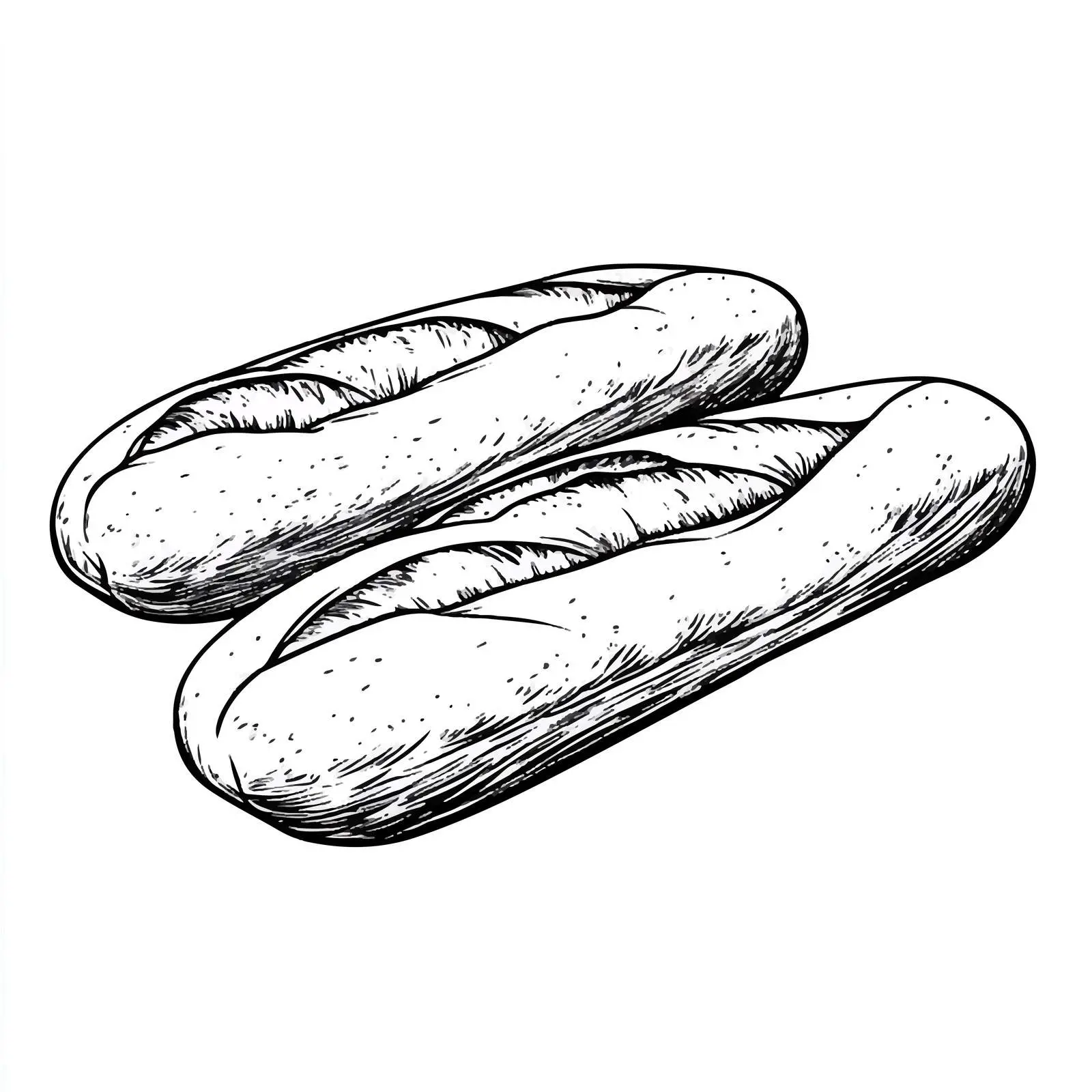 Cartoon Vector of Two French Loaves — free download from Dotvec