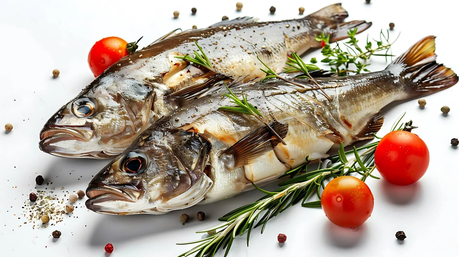 Fresh Seabass and Rosemary with Vegetables — free download from Dotvec