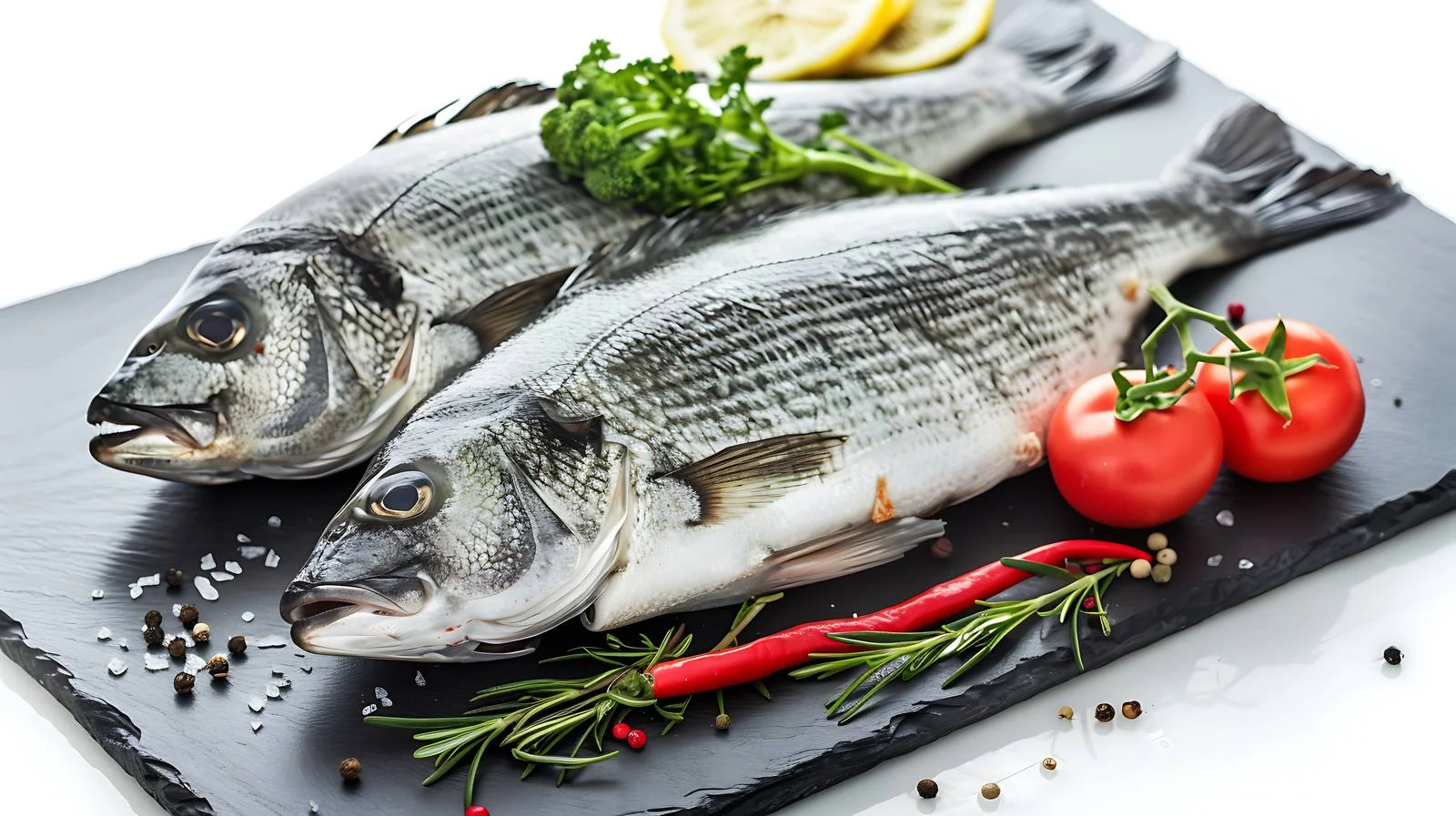 Fresh Seabass with Rosemary & Vegetables — free download from Dotvec