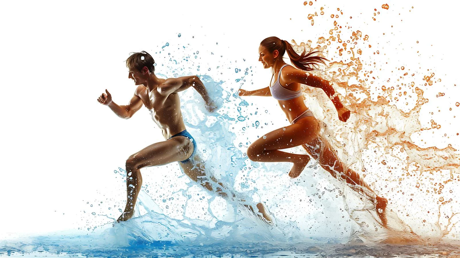 Dynamic Duo Frolicking in Water — free download from Dotvec