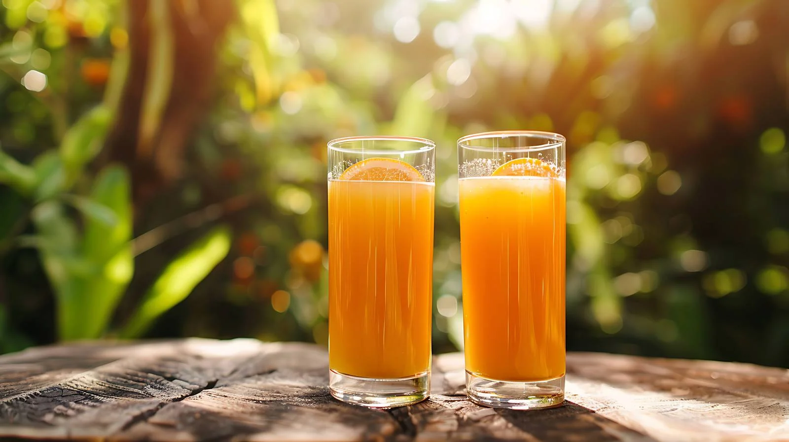 Refreshing Orange Juice Amidst Nature — free download from Dotvec