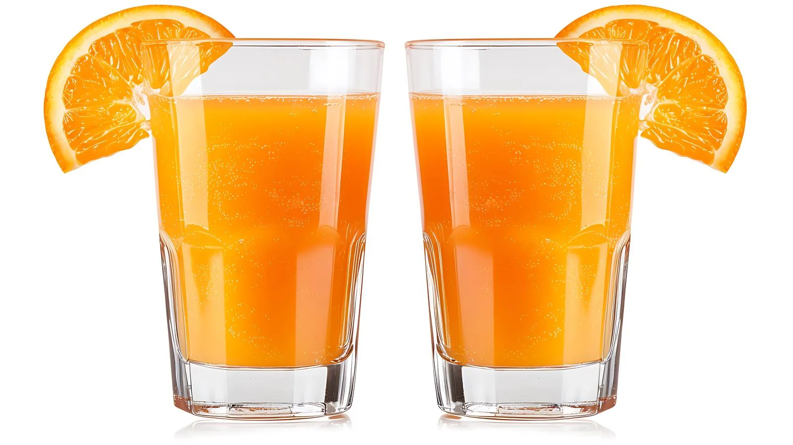 Orange Juice Glasses on White Background — free download from Dotvec