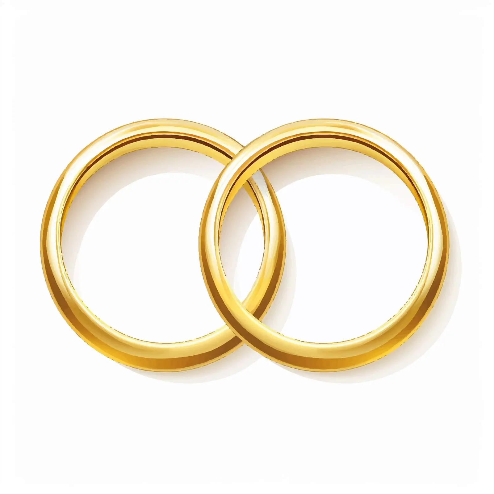 Gold Ring Vector Illustration on White Background – free wedding ring image from Dotvec