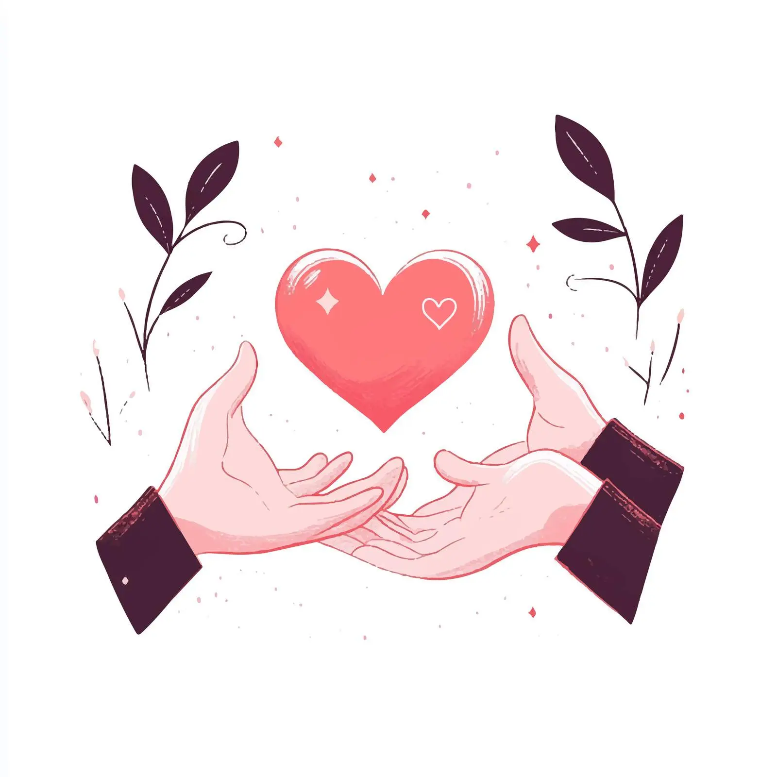 Hands Holding Heart Symbolizing Love and Connection – free soulmates image from Dotvec