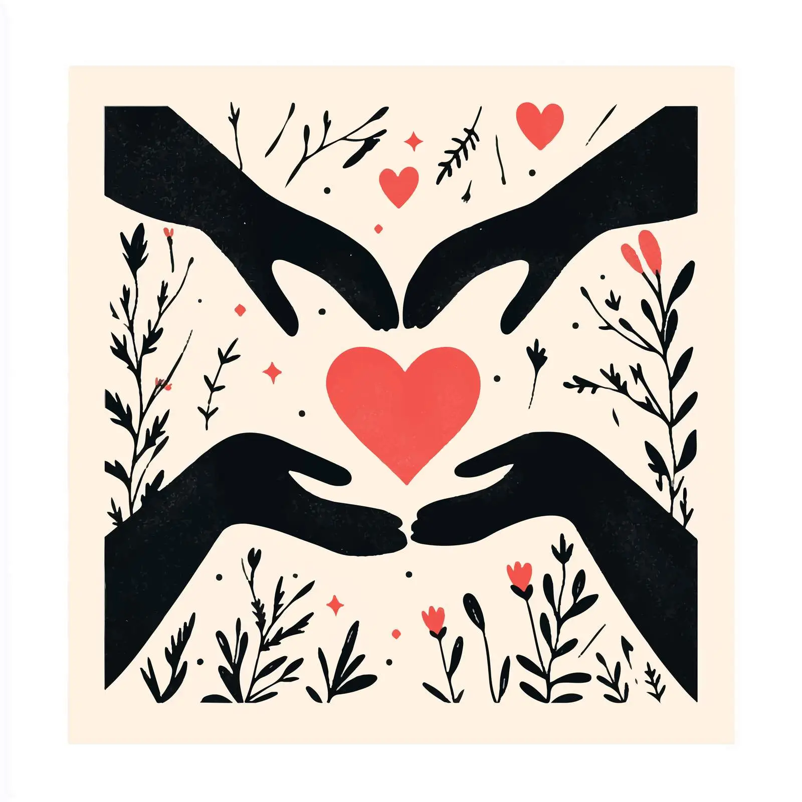 Hands Holding Heart Symbolizing Love – free soulmates image from Dotvec