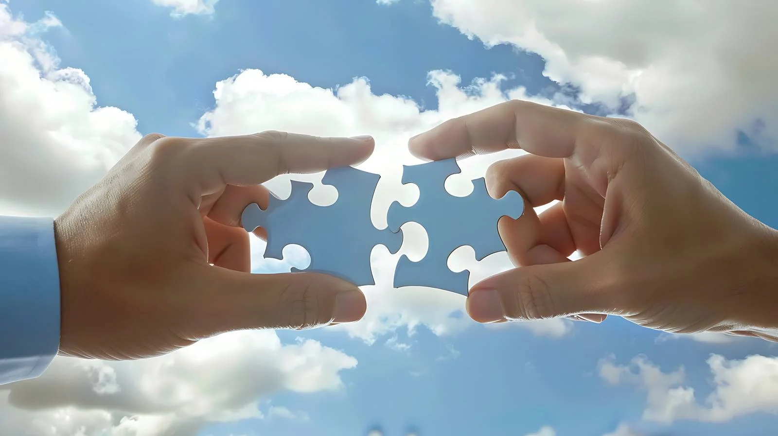 Businessman Connecting Jigsaw Puzzle Piece — free download from Dotvec