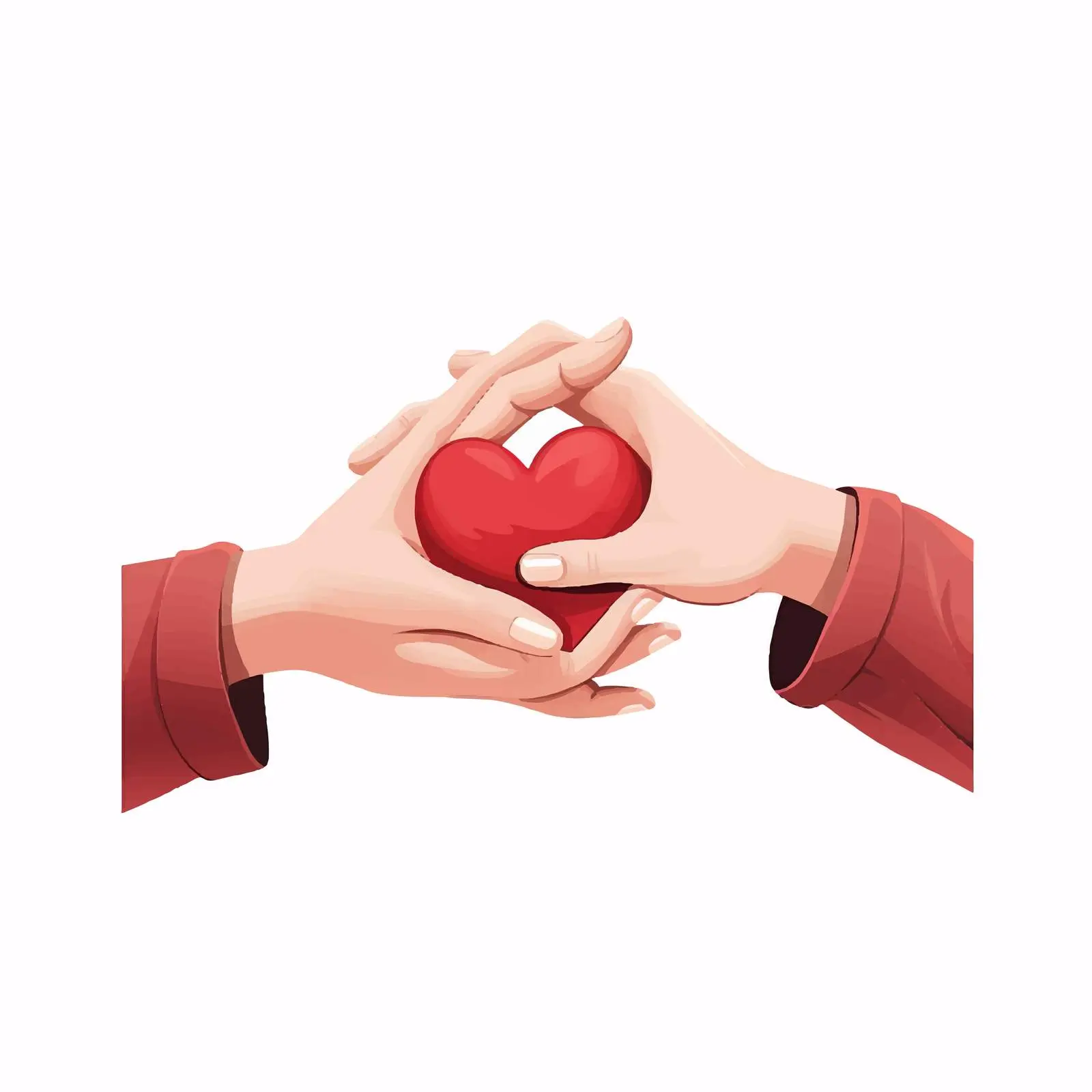 Couple Holding Hands in Romantic Vector Design — free download from Dotvec