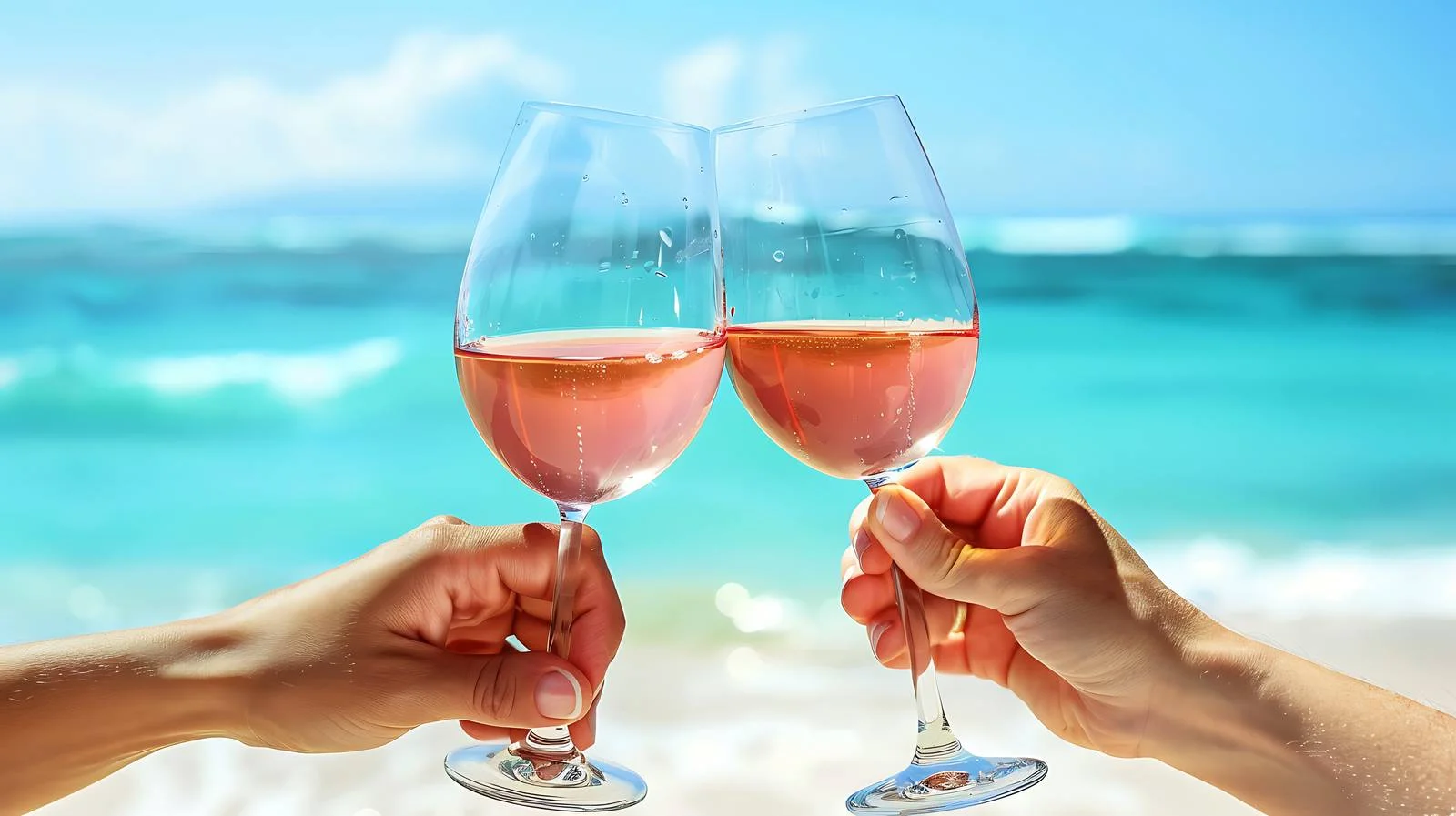 Beach Wine Toasting Relaxation Image — free download from Dotvec