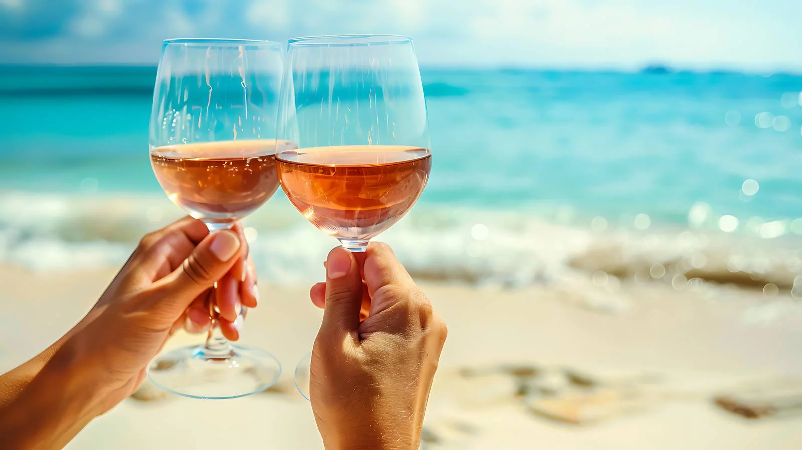 Beach Wine Toast Relaxation Summer — free download from Dotvec