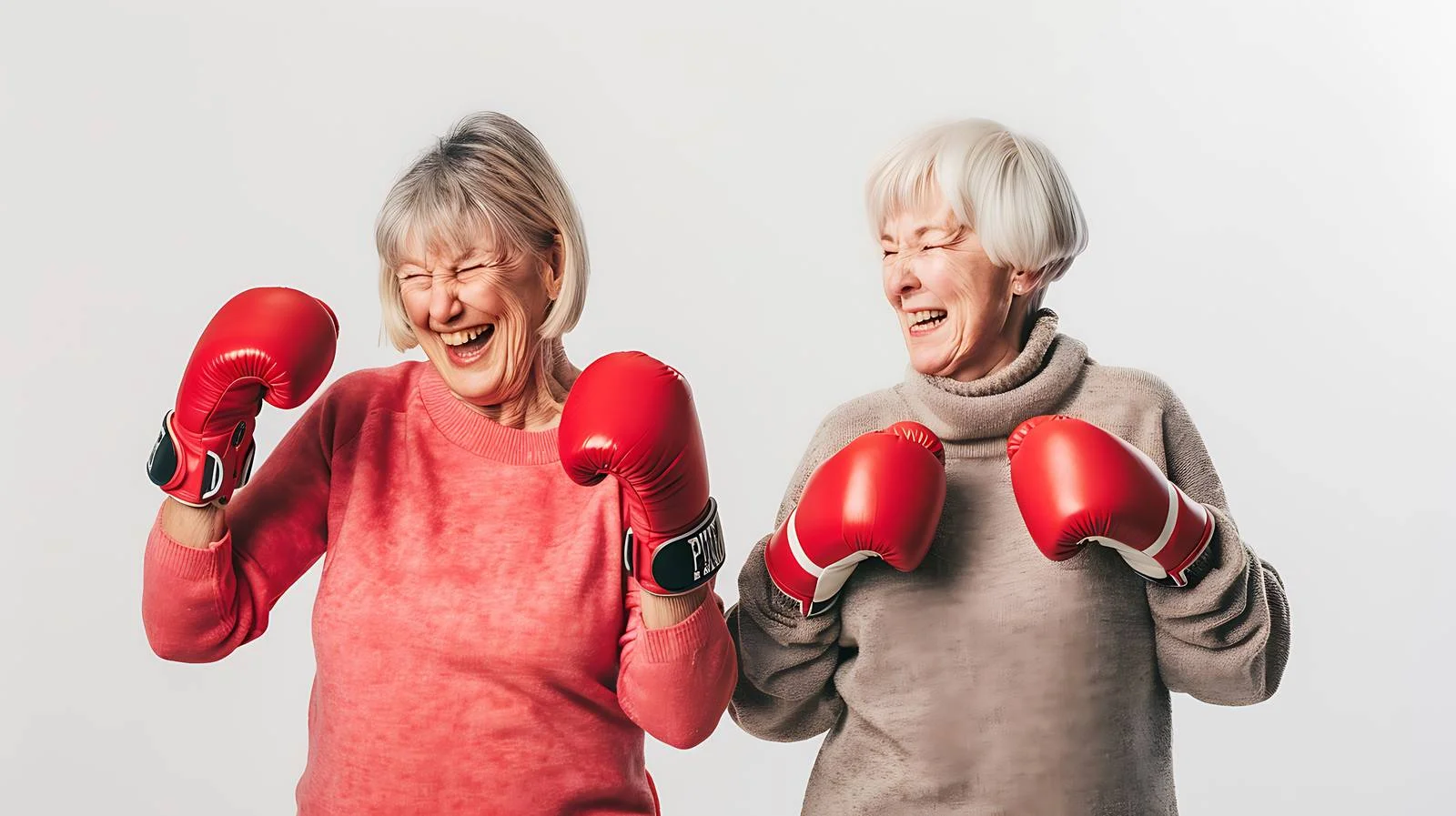 Senior Women Boxing Workout in Gym — free download from Dotvec