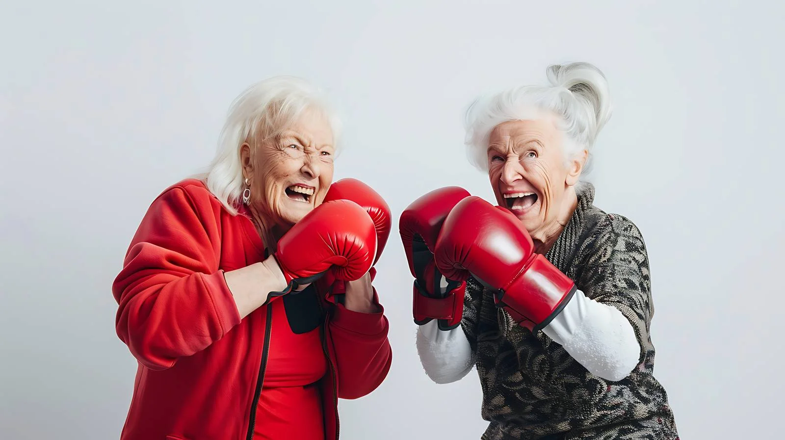 Elderly Women Boxing in Gym — free download from Dotvec