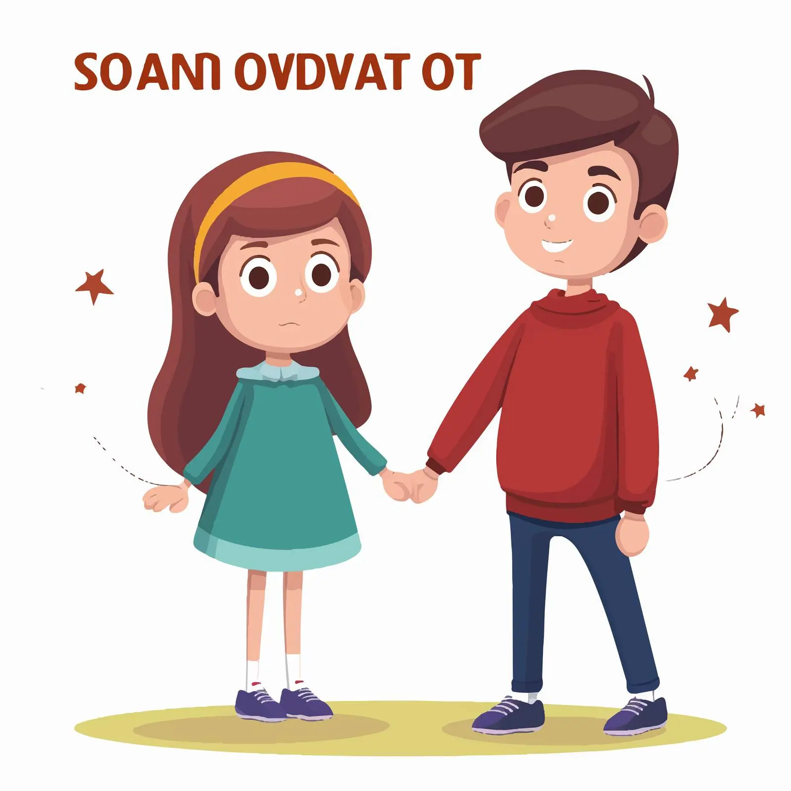 Cartoon Kids Breaking Social Distance Rules — free download from Dotvec