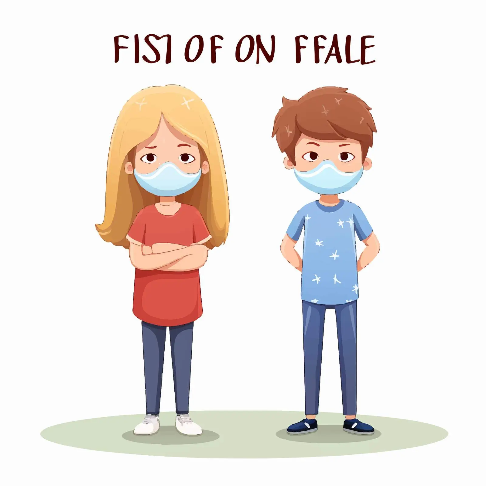 Kids Cartoon Characters Breaking Social Distancing Rules — free download from Dotvec