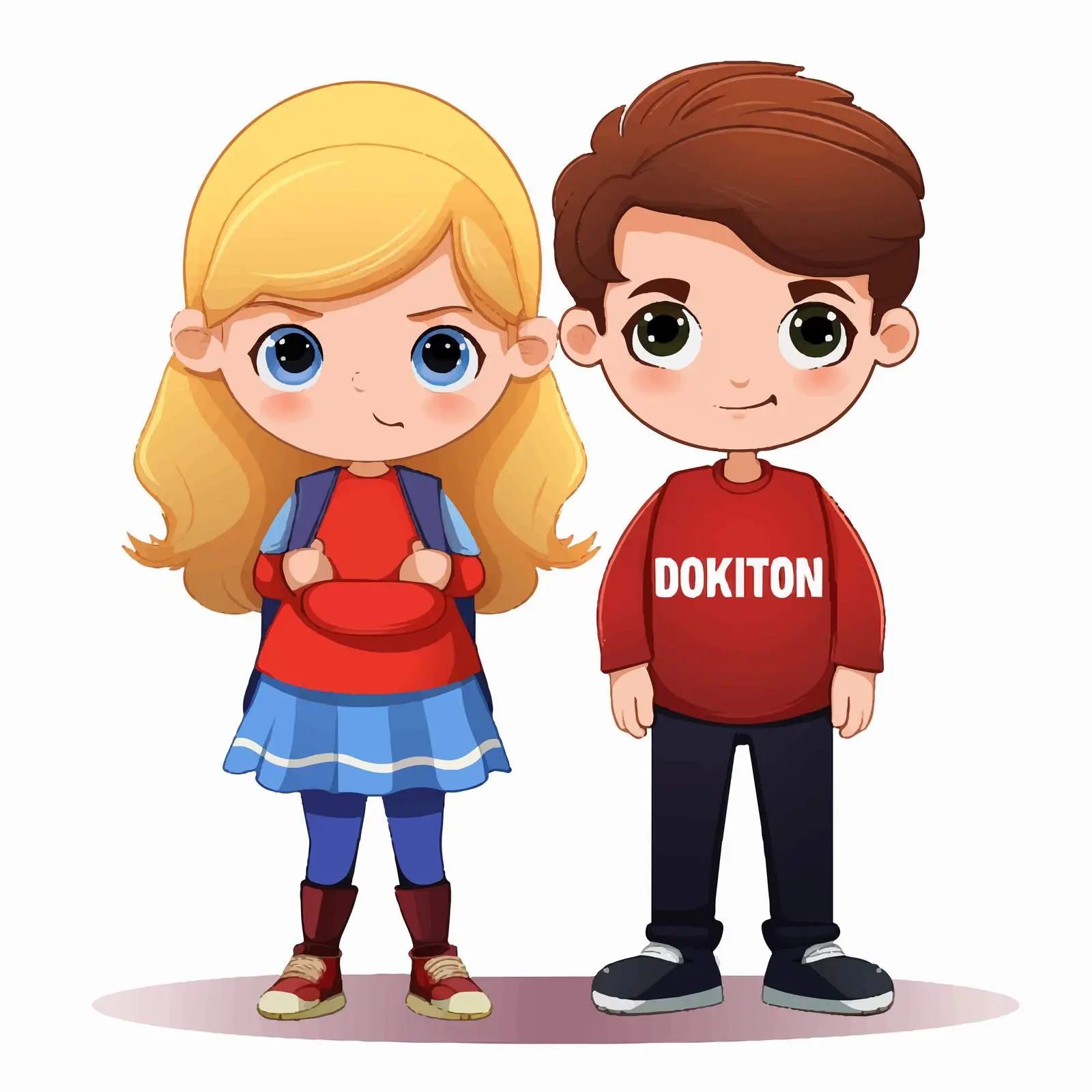 Kids Cartoon Characters Not Practicing Social Distancing — free download from Dotvec