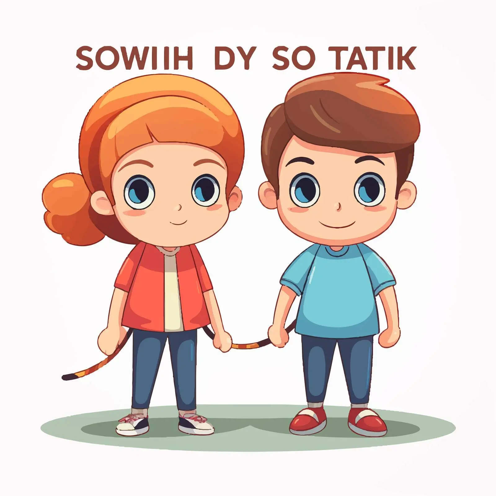 Kids Cartoon Characters Breaking Social Distancing – free social distance image from Dotvec