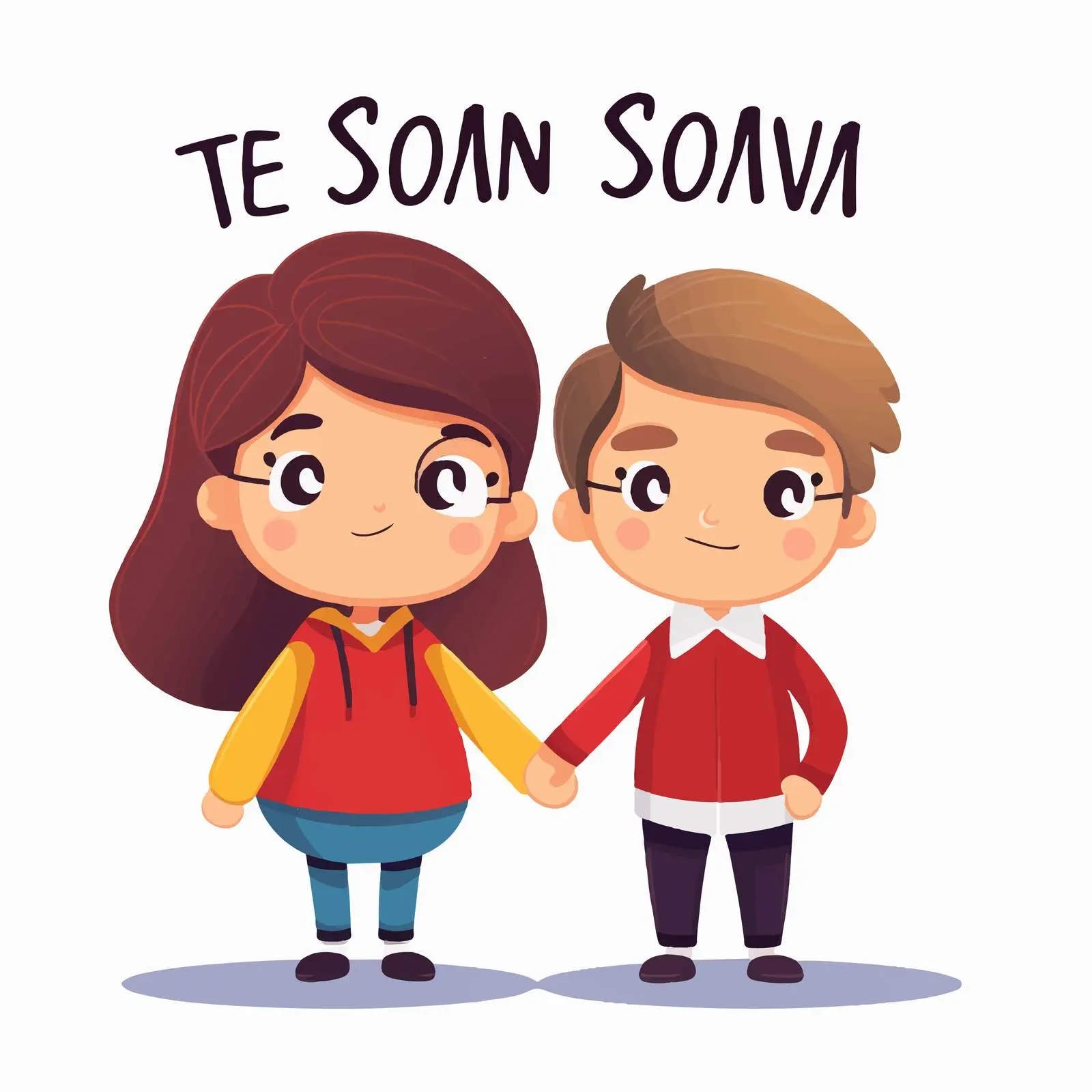 Cartoon Kids Embracing Social Connection — free download from Dotvec