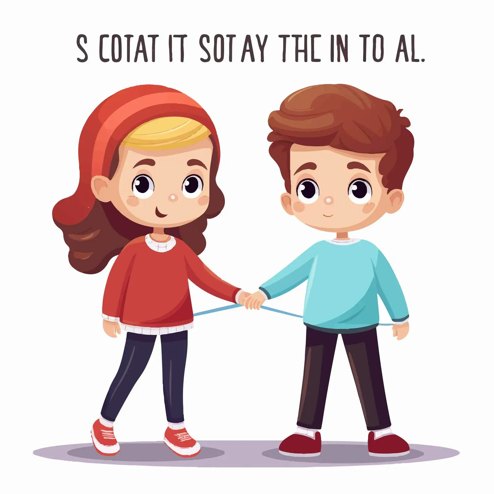 Playful Kids Cartoon Characters Having Fun Together — free download from Dotvec