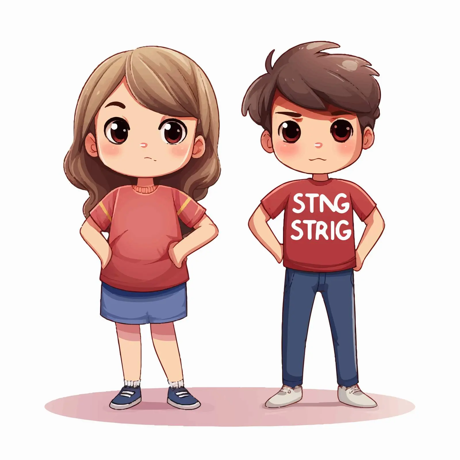 Playful Kids Cartoon Characters Breaking Social Distance — free download from Dotvec