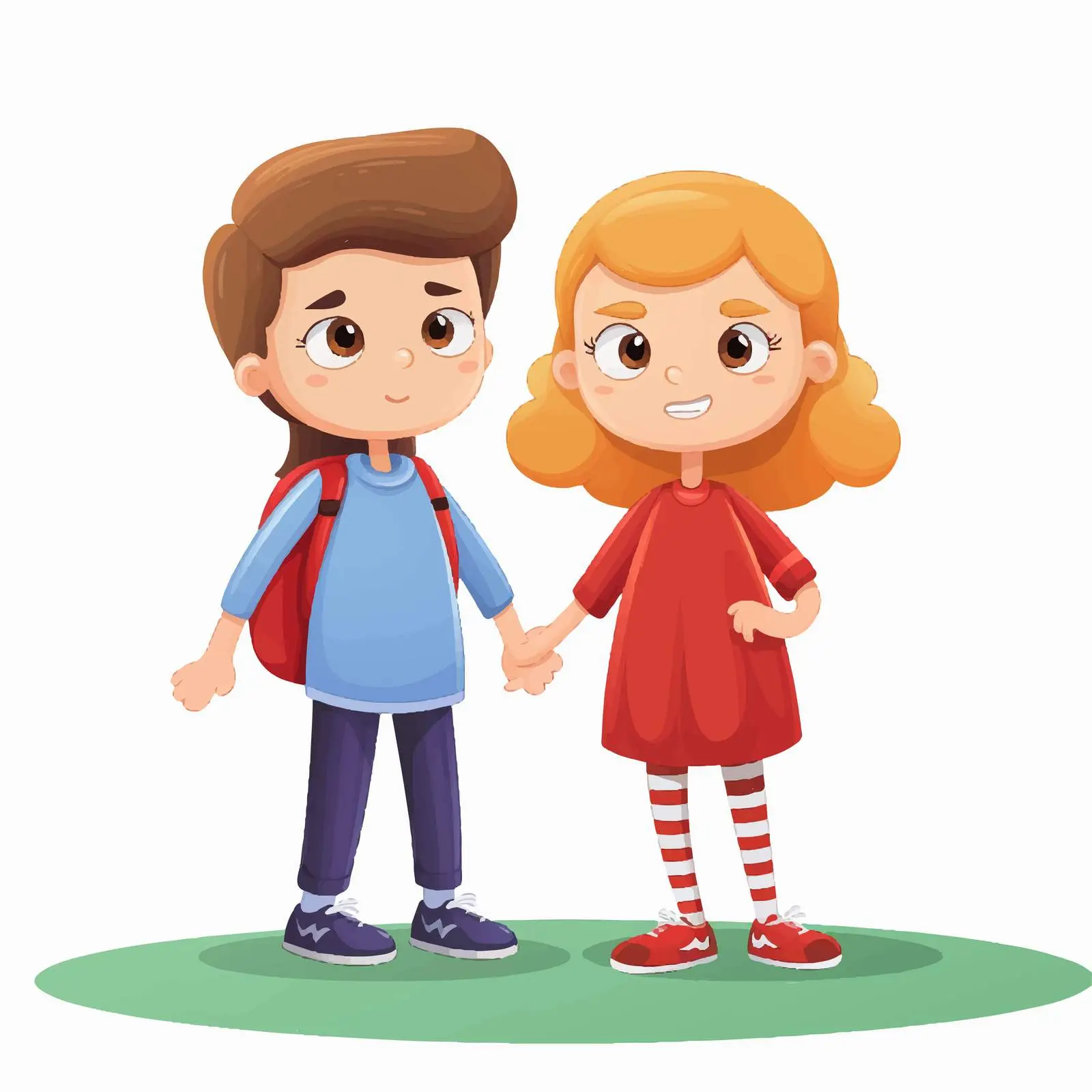 Cartoon Kids Enjoying Together Without Social Distance – free social distance image from Dotvec
