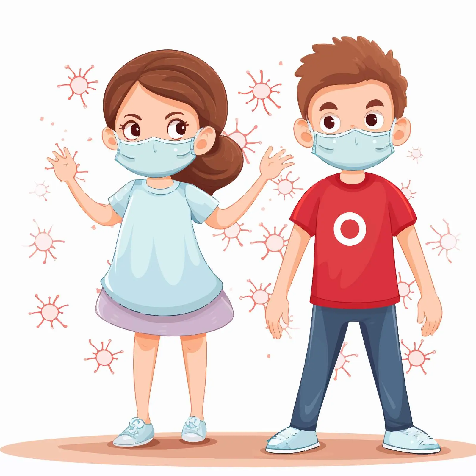 Cartoon Kids Embracing Friendship in Vivid Colors — free download from Dotvec