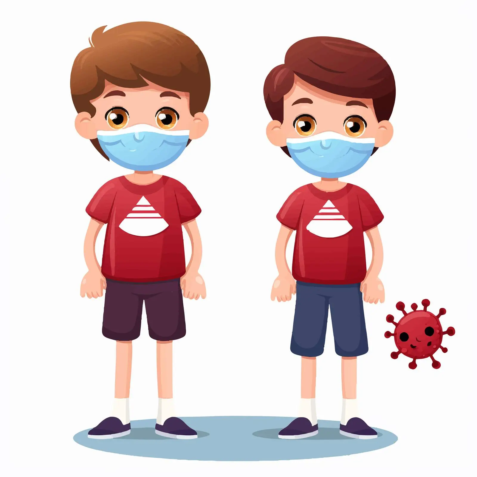 Cartoon Kids Character Embracing Togetherness — free download from Dotvec