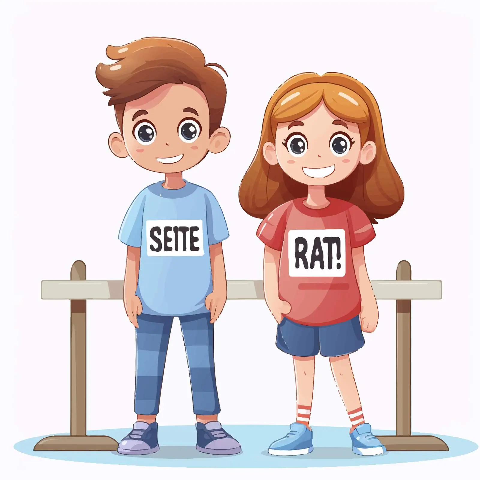 Kids Cartoon Characters Practicing Social Distance – free social distance image from Dotvec