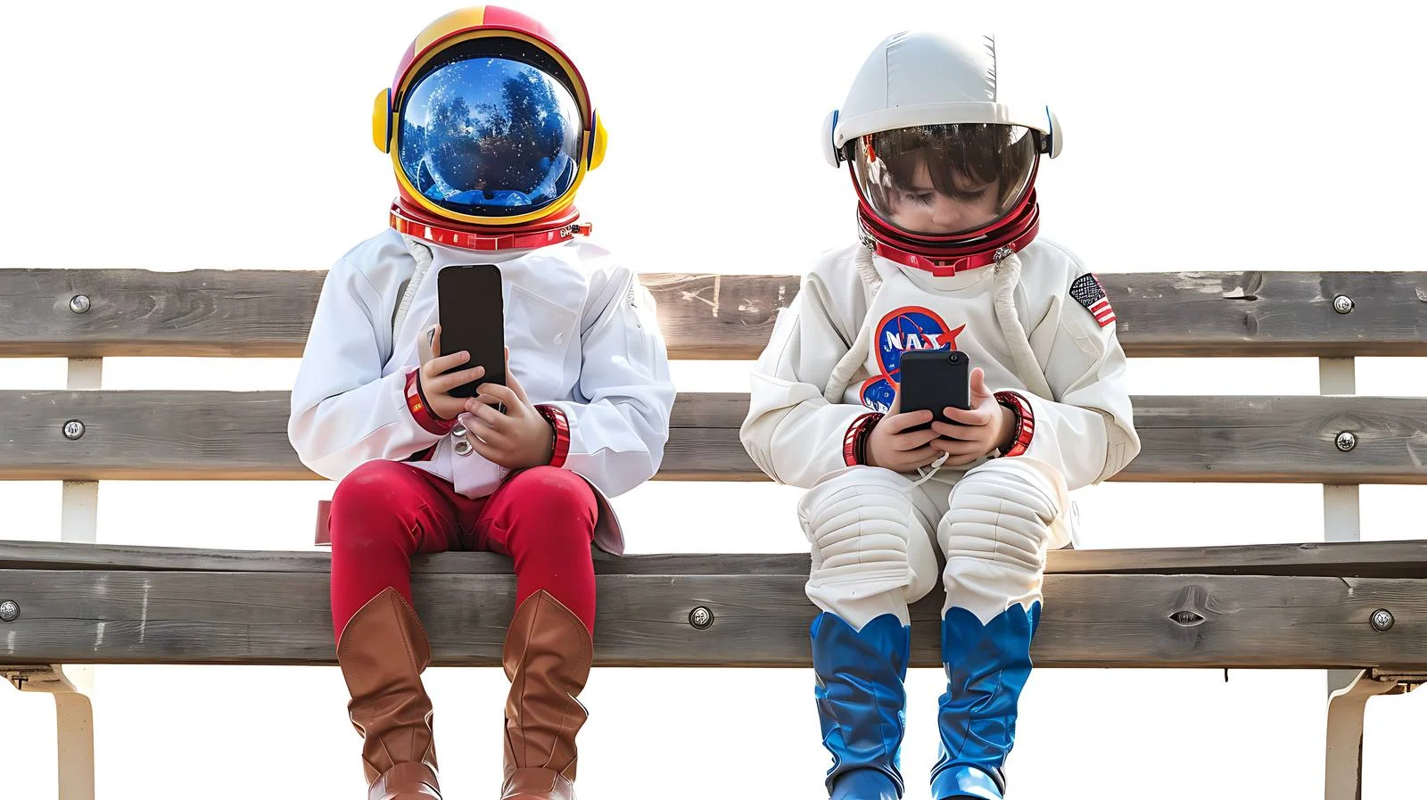 Kids in Space and Superhero Costumes — free download from Dotvec