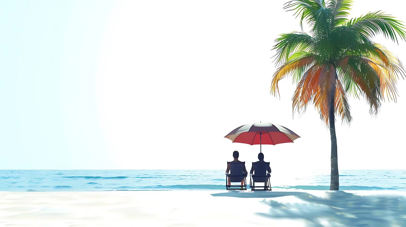 Two Men Relaxing Under Parasol Outdoors — free download from Dotvec