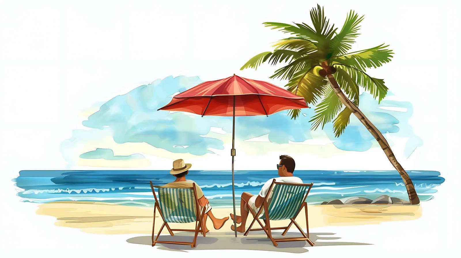 Relaxing Outdoors Scene – free parasol image from Dotvec