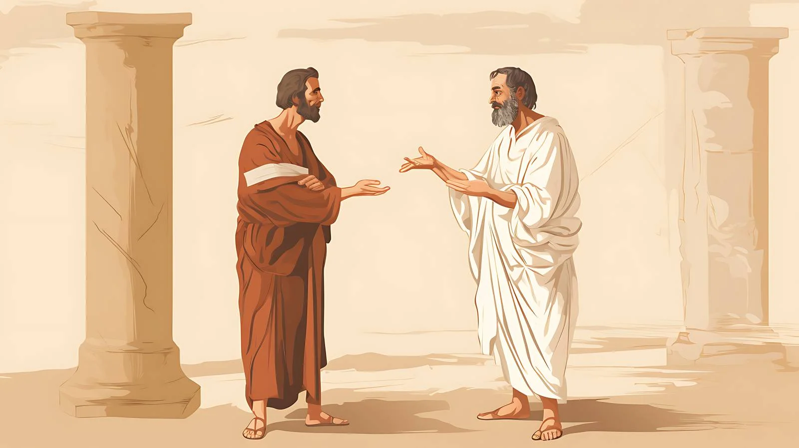 Ancient Greek Court Conversation Scene — free download from Dotvec