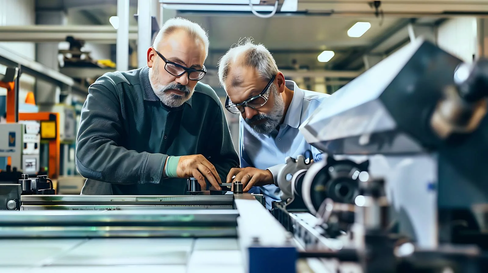 Inspecting Workpiece in Factory Setting — free download from Dotvec