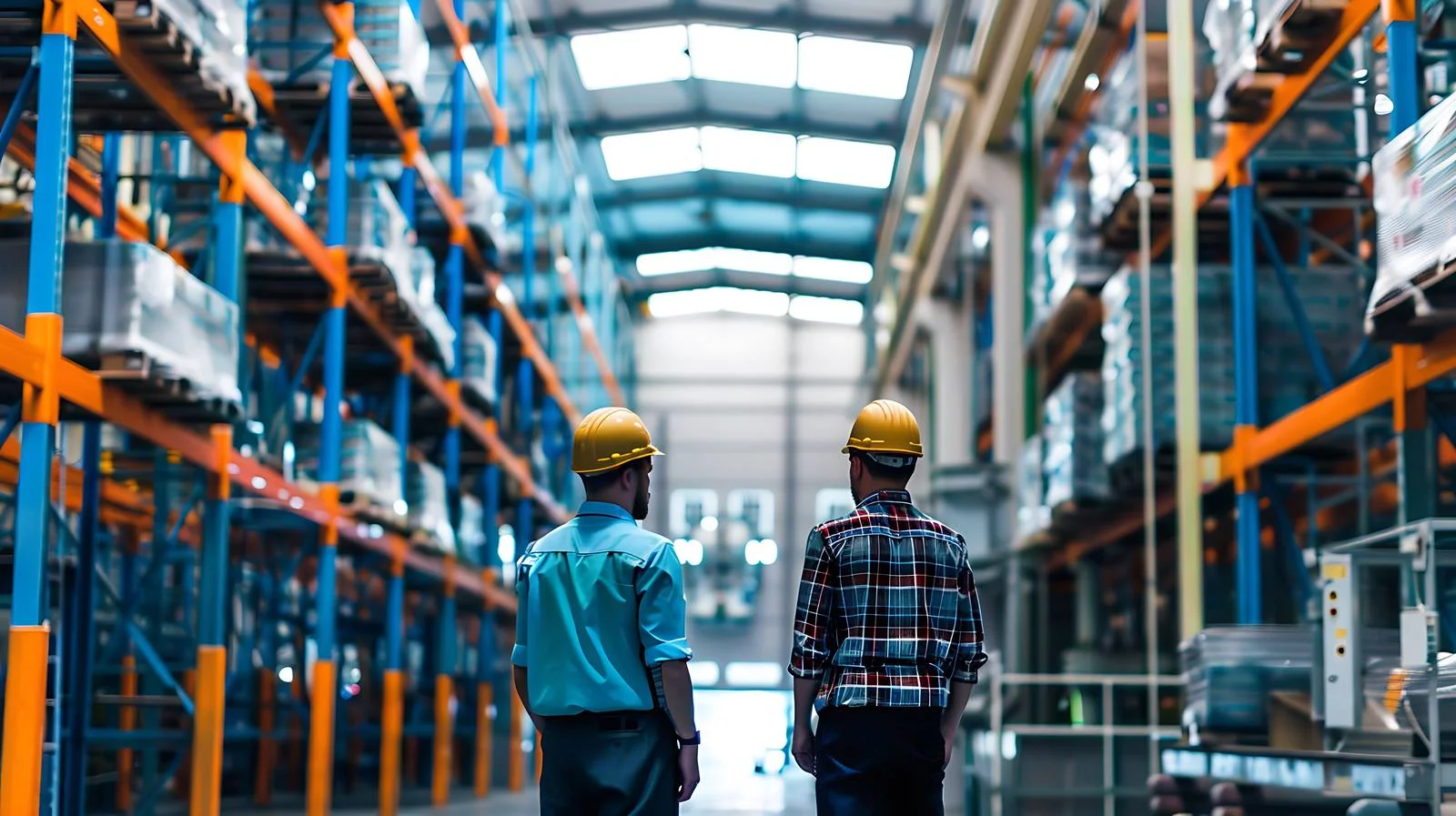 Men in Factory Warehouse Setting — free download from Dotvec