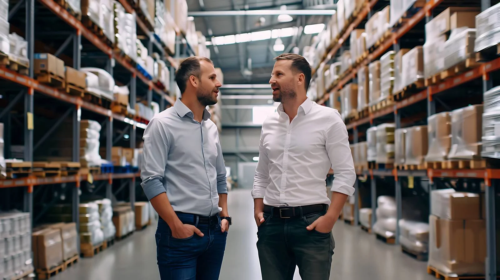 Discussion in Factory Warehouse Setting — free download from Dotvec