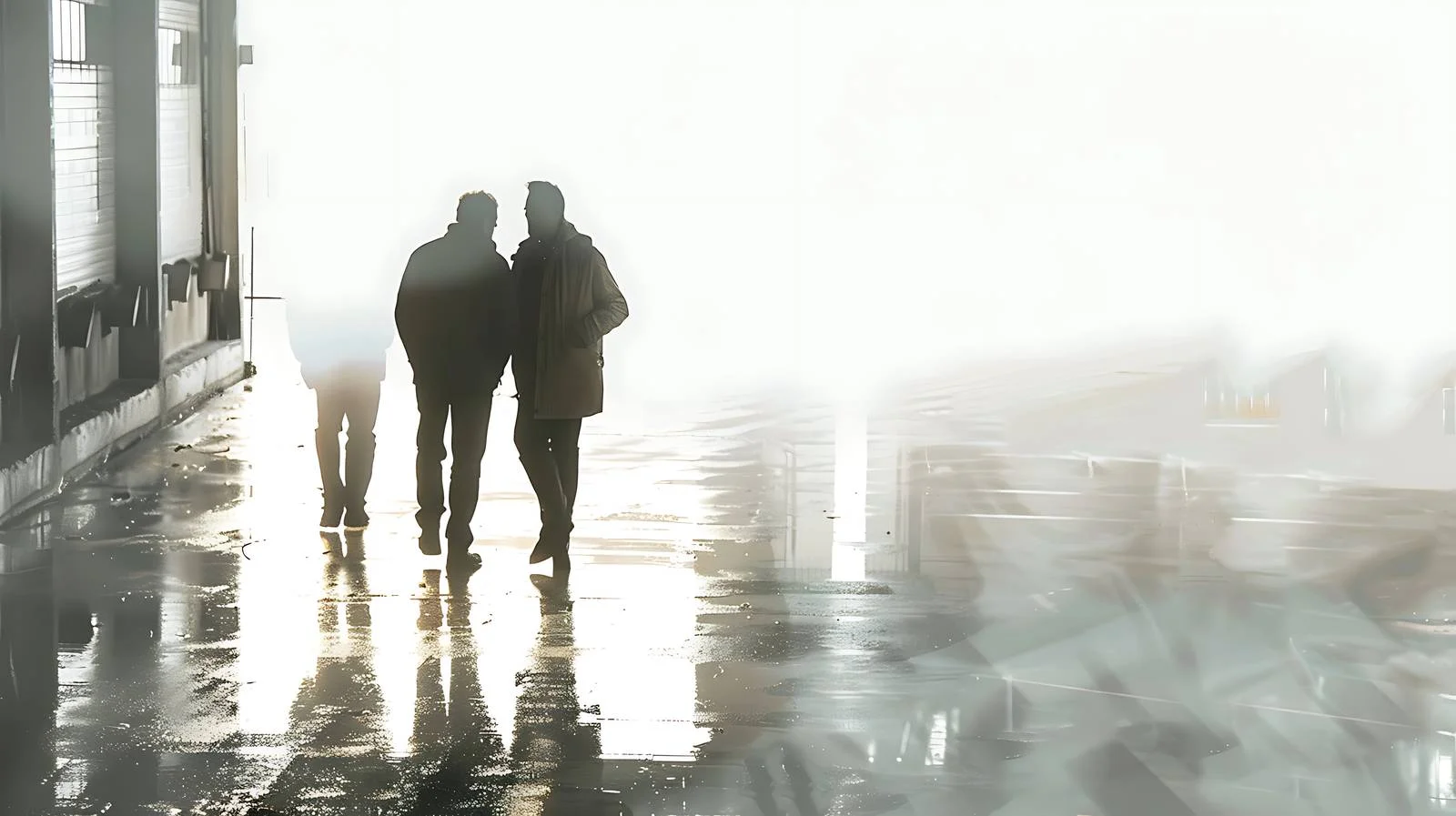 Men conversing in factory shop floor — free download from Dotvec