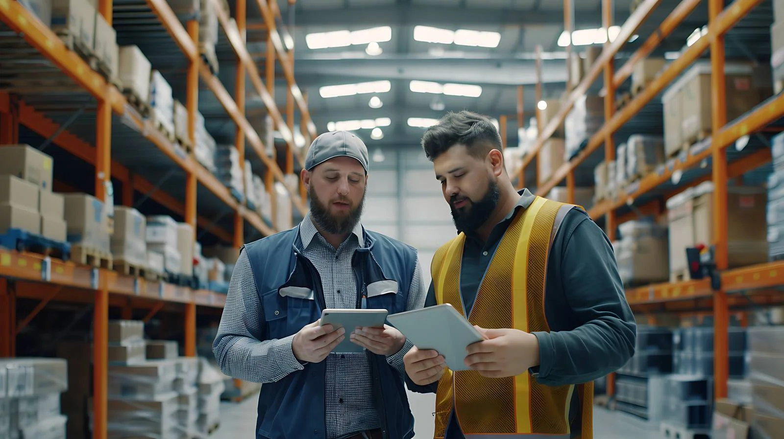 Discussion in Factory: Men with Tablet — free download from Dotvec