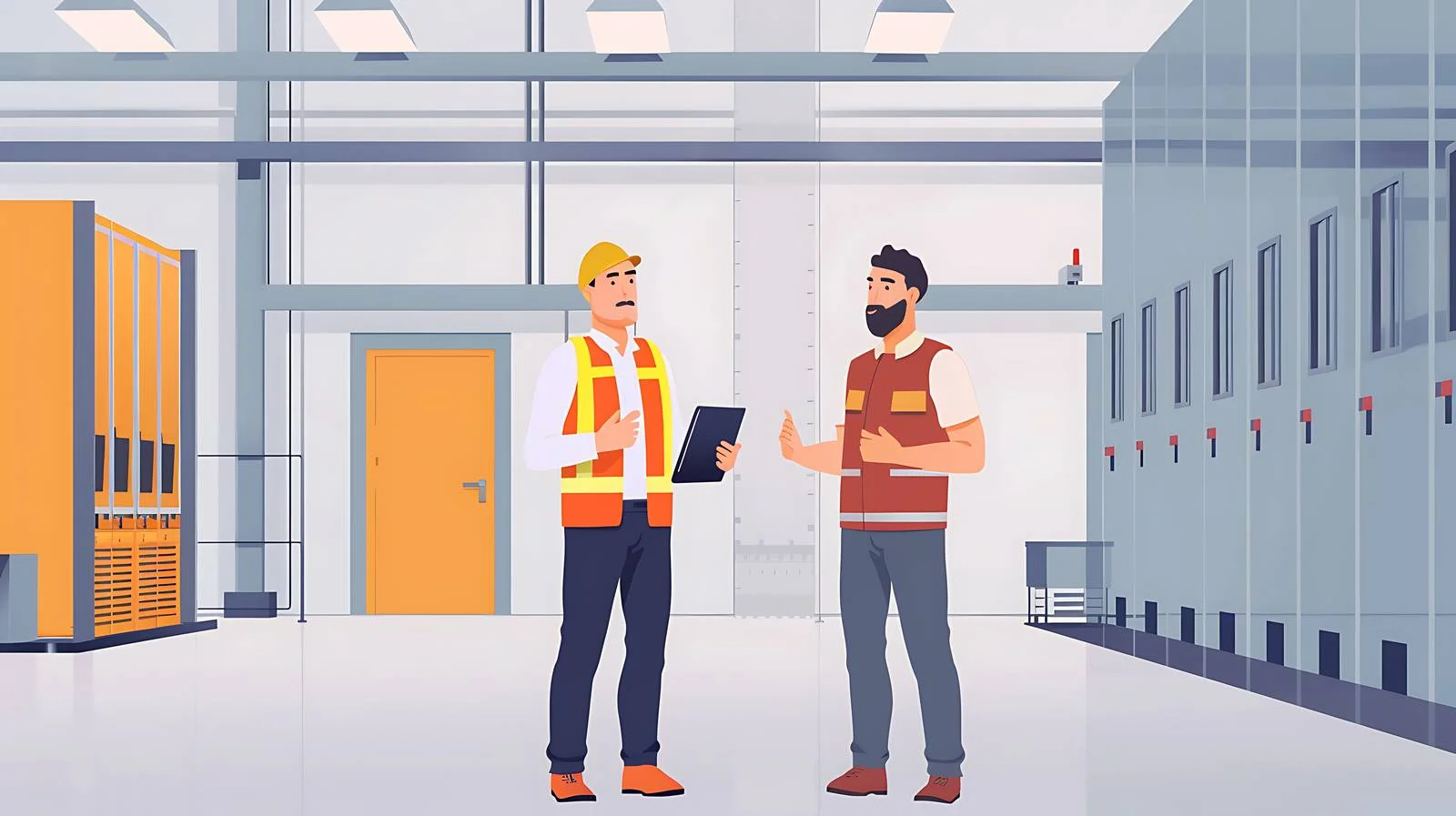 Collaborative Discussion in Modern Factory Setting — free download from Dotvec