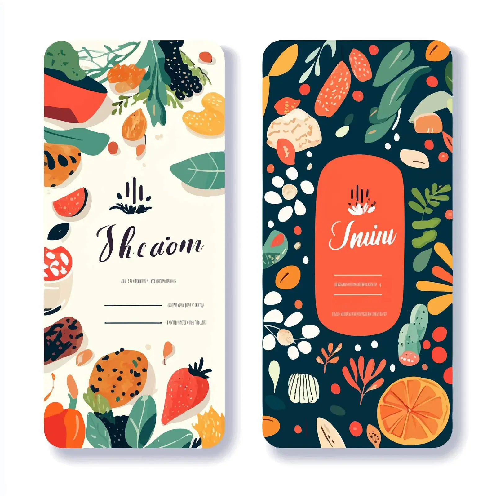 Two Vector Menu Templates with Centered Design — free download from Dotvec