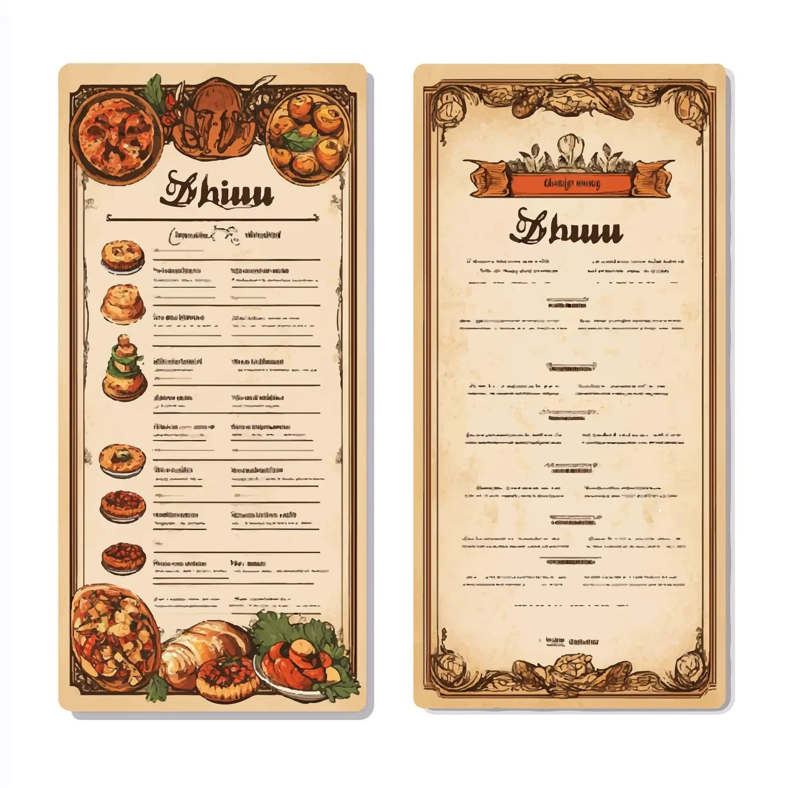 Elegant Vector Menu Templates for Wide Presentation — free download from Dotvec