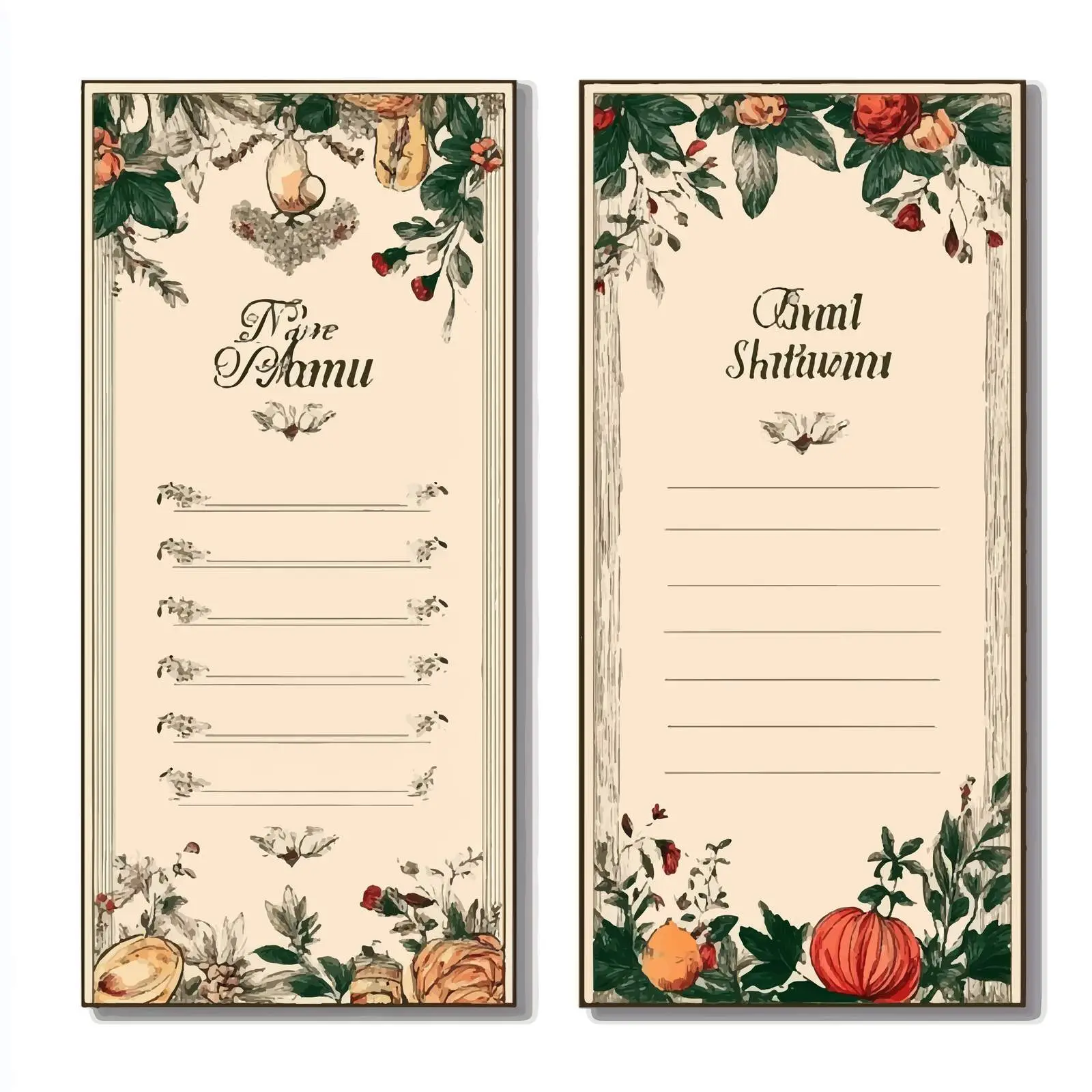 Elegant Vector Menu Templates for Design Projects – free menu planning image from Dotvec