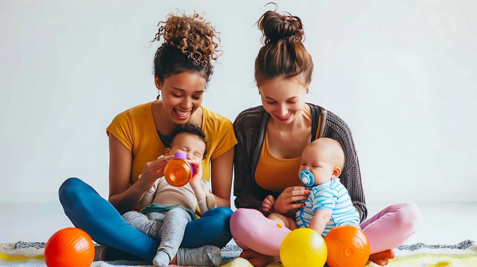 Mothers Bottle-feeding Babies Exercise — free download from Dotvec